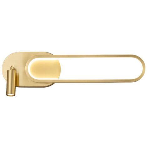 Elyptica - Aplique moderno dorado 48 cm
