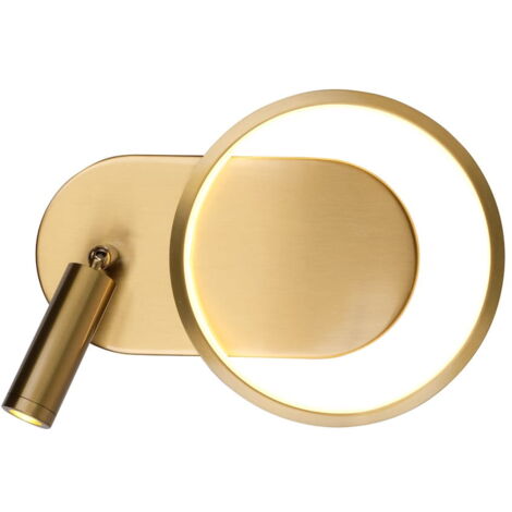 Elyptica – moderne goldene Wandleuchte 18 cm