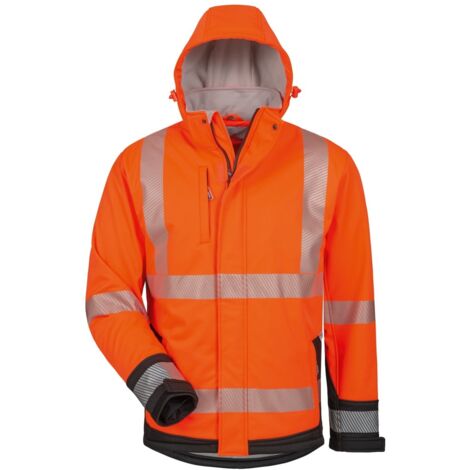 Elysee Warnschutz-Softshelljacke Lukas Gr. 4XL orange/schwarz