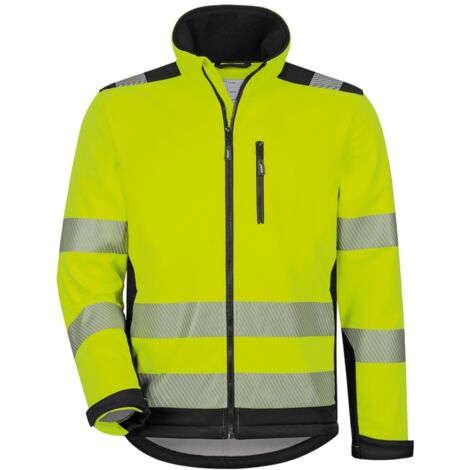 Elysee Warnschutz-Softshelljacke Ryan 22745 Gr. 4XL leuchtgelb/schwarz