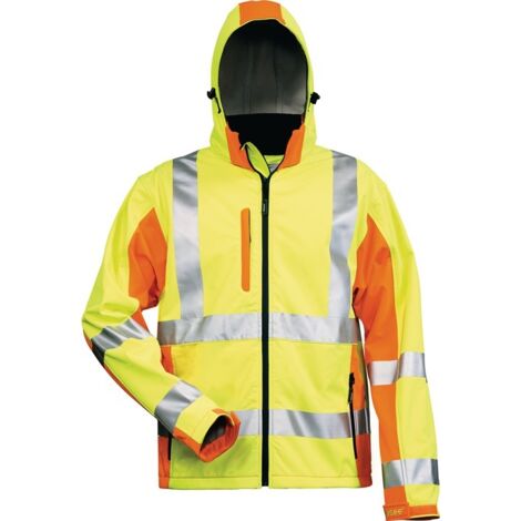 Elysee Warnsoftshelljacke Jim Gr. L gelb/orange