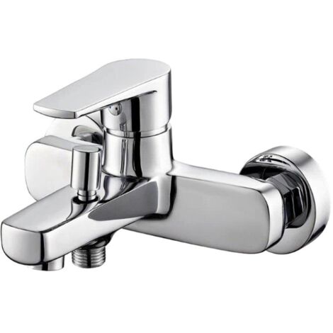 EM Miscelatori Rubinetto Serie Mak per Bagno Lavabo Doccia Bidet Incasso Cromo Lucido Monocomando Acqua Calda Fredda (Miscelatore Vasca)