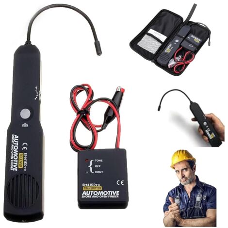 Em415pro Traceur de câble électrique, détecteur de circuit ouvert et court, testeur de circuit automobile, outil de diagnostic de circuit de voiture numérique DC 6-42 V, détecteur de circuit et kit de