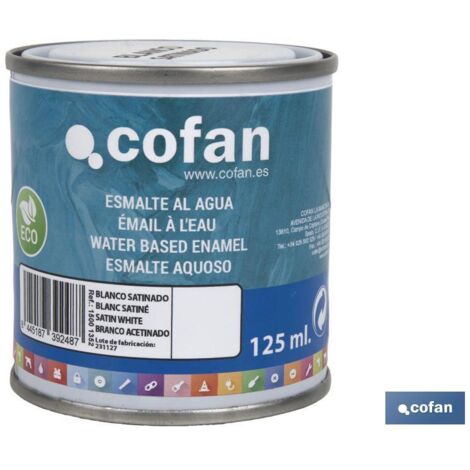 Émail à base d'eau (125 ml) "blanc satiné"