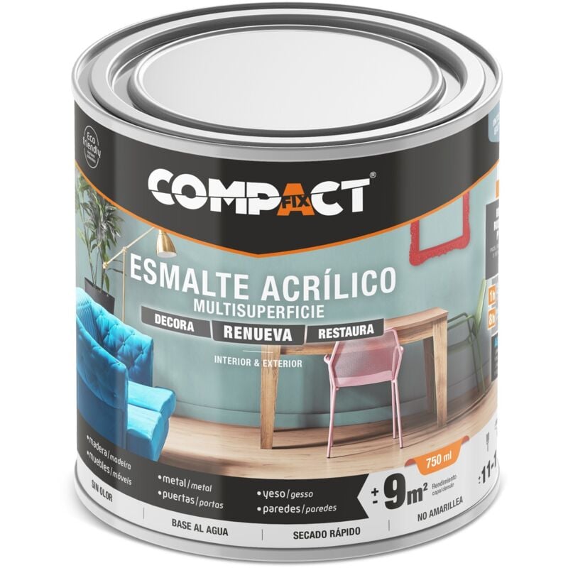 Mail acrylique satiné 750ml noir