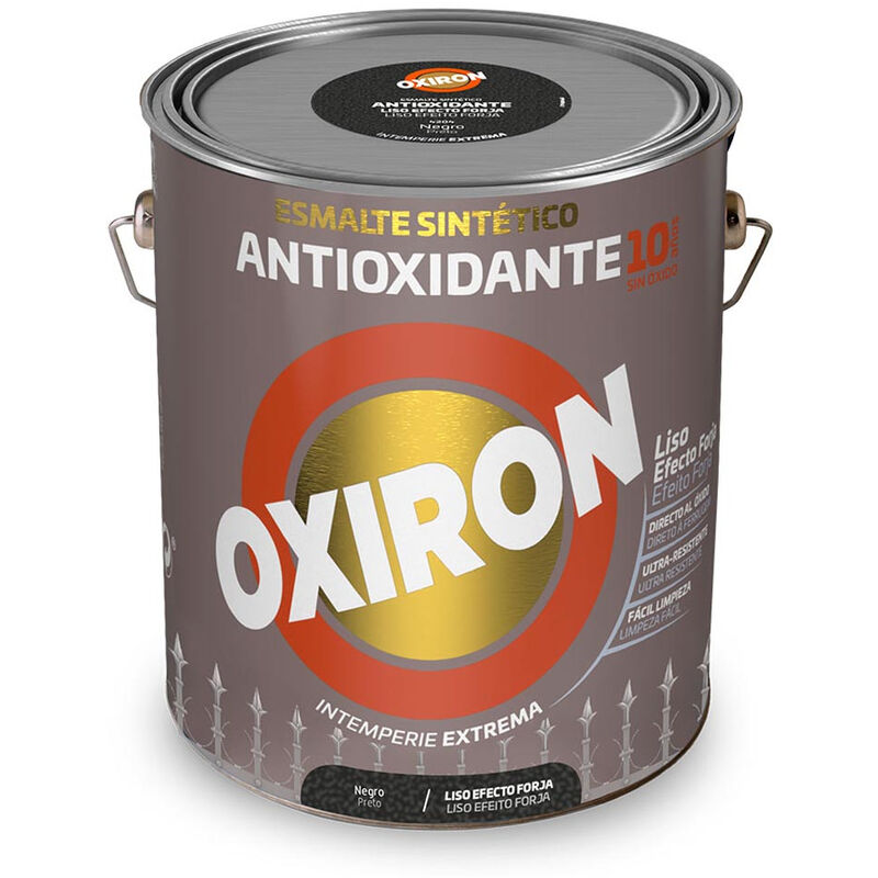 Mail Synthétique Métallique Anti-Rouille Oxiron Lisse Effet Forge Noir 4l Titan 5809095