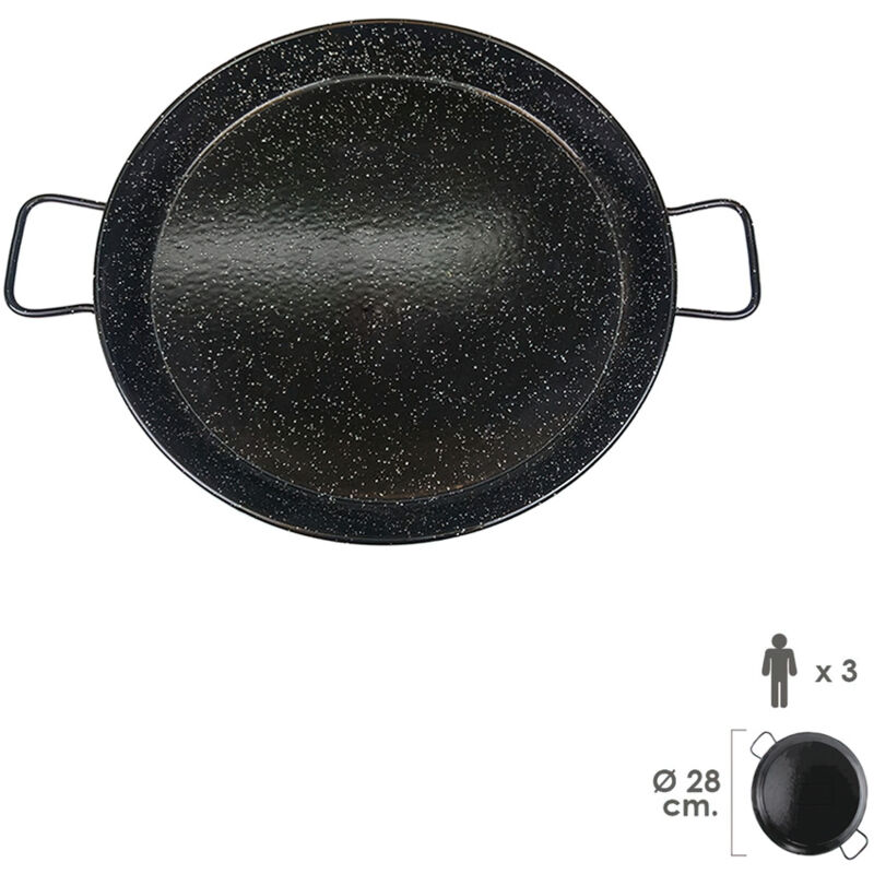 Garcima - Emaillierte, Valencianische Paellapfanne 3 Personen / 28 Cm.
