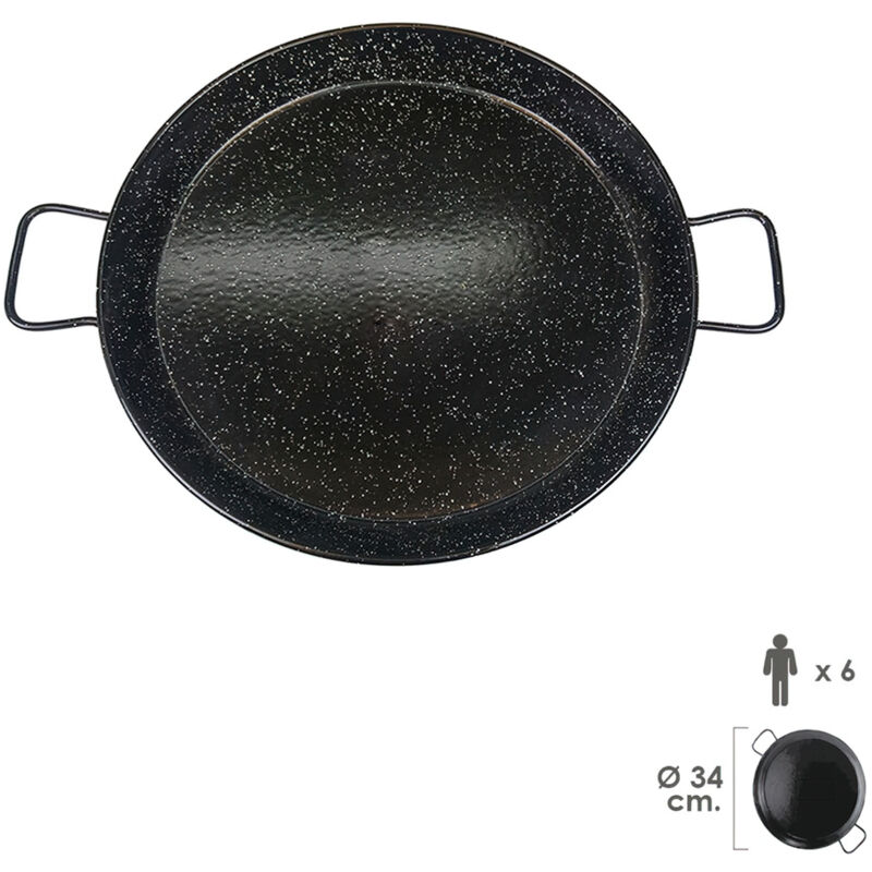 Garcima Emaillierte, Valencianische Paellapfanne 6 Personen / 34 Cm.