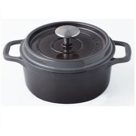 Emaillierter gusseisen runder bräter 20cm taupe - Invicta - 402207