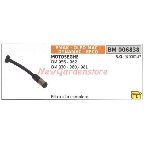 EMAK filtre à huile avec filtre d'aspiration pour tronçonneuse OM 956 962 970 980 006838