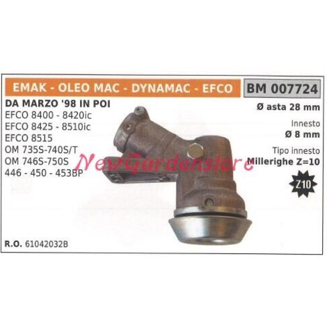 EMAK Kegelradpaar für Bürstenmäher OM746S 750S EFCO 8400 8420ic 007724
