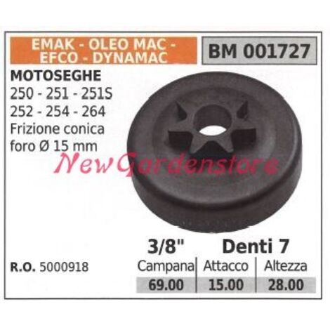 EMAK pignon moteur tronçonneuse 250 251 251S 252 254 264 3/8' dents 7 001727