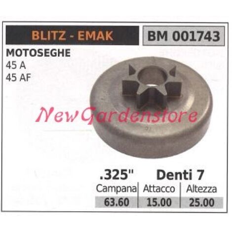 EMAK pignon moteur tronçonneuse 45A 45AF .325' dents 7 001743