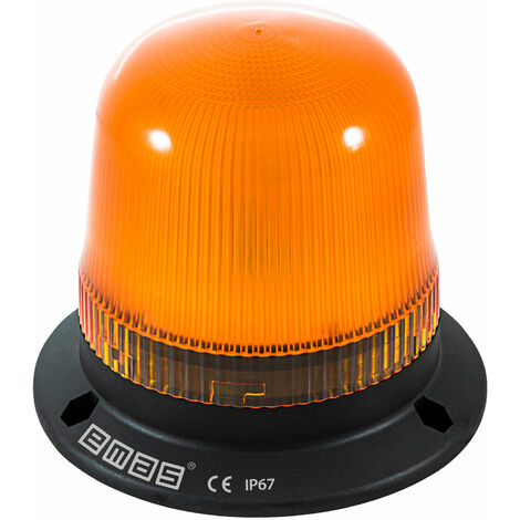 emas IT120Y024 120mm LED Flashing Beacon Orange 12-24V AC/DC