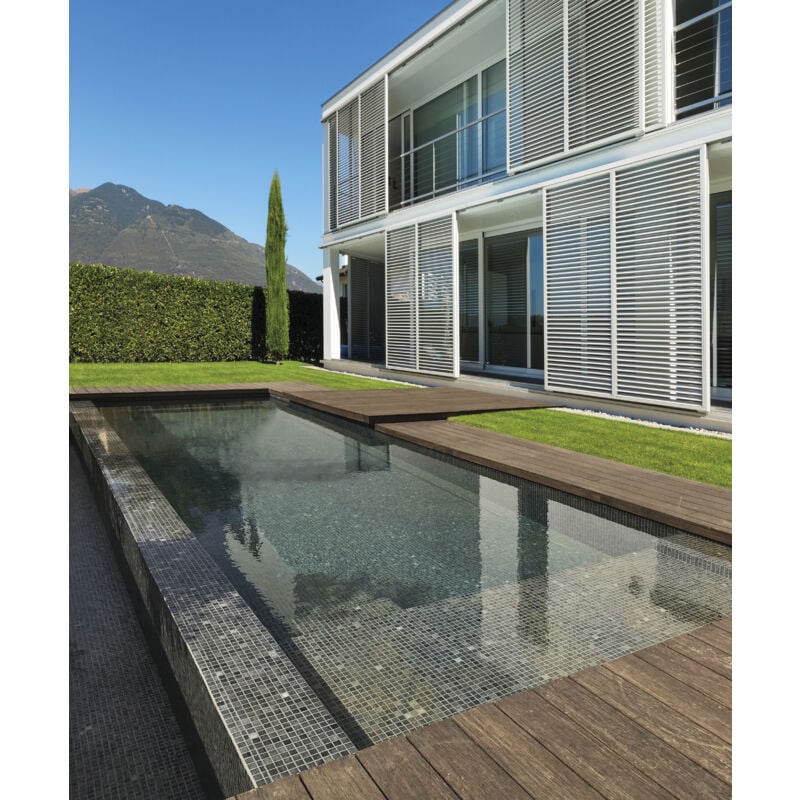 Stone By Stone - Emaux de verre - opalo - Nero - 2,5x2,5x0,5cm - Brillant - (2,03 m²)