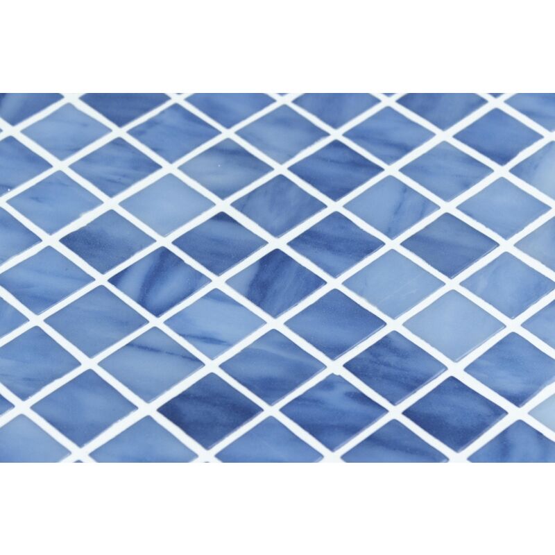 Stone By Stone - Emaux de verre - vanguard - Blue Macauba - 2,5x2,5x0,5cm - Brillant - (2,03 m²)