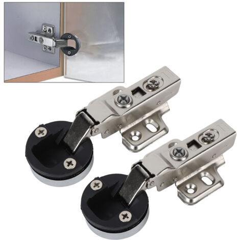 Embalaje doméstico 2 juegos de amortiguadores de bisagra para puerta de vidrio de acero inoxidable 201 35 tazas
