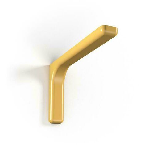 Emballage 2 supports de support en acier en zinc chromé avec couvercle plastifié pour fixer les étagères murales 12 cm BurlyWood
