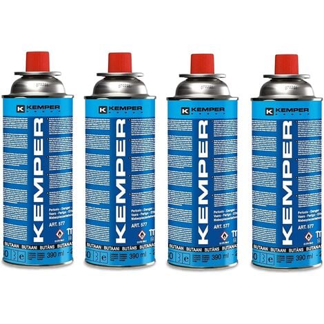 Emballage 4 Cartouches Gaz Butane Kemper 390 ML