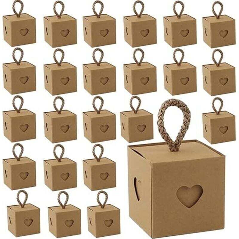 Emballage Cadeau Boite, 30 Pièces Boite Dragees Mariage, Boite Cadeau Carton, Boîte Cadeau Vide,Mini Petite Boite Kraft Boite a Bonbon pour Chocolat,