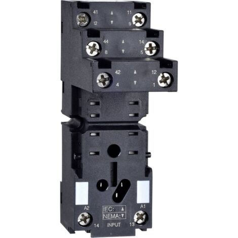 Embase 8 contacts séparés connecteurs à vis pour relais série RSZ pose rail DIN SCHNEIDER RXZE2S108M