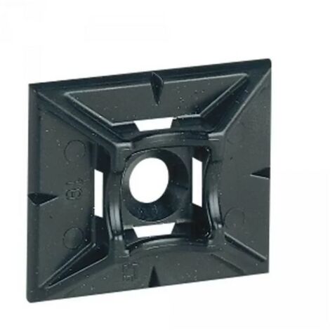 embase adhésive noir 25 x 30 mm - legrand colring - lot de 100