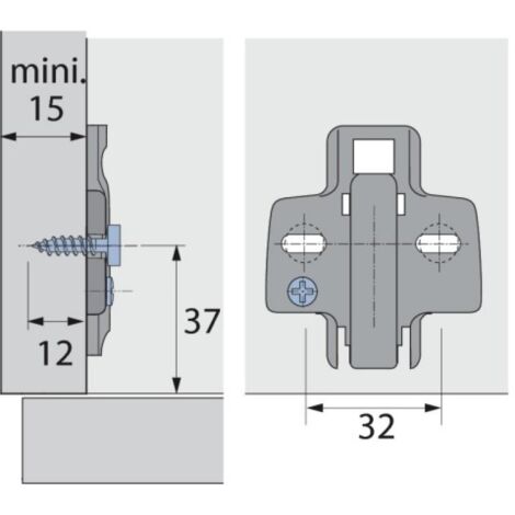 EMBASE AVEC EXCENTRIQUE D5 - HETTICH