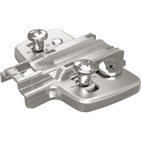 Embase cruciforme à visser - Décor : Nickelé - Distance : 3 mm - HETTICH