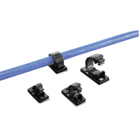 Embase de fixation Plage de Ø du faisceau: 7.50 mm (max) TRU COMPONENTS TC-6JR-S203 1593032 noir 1 p