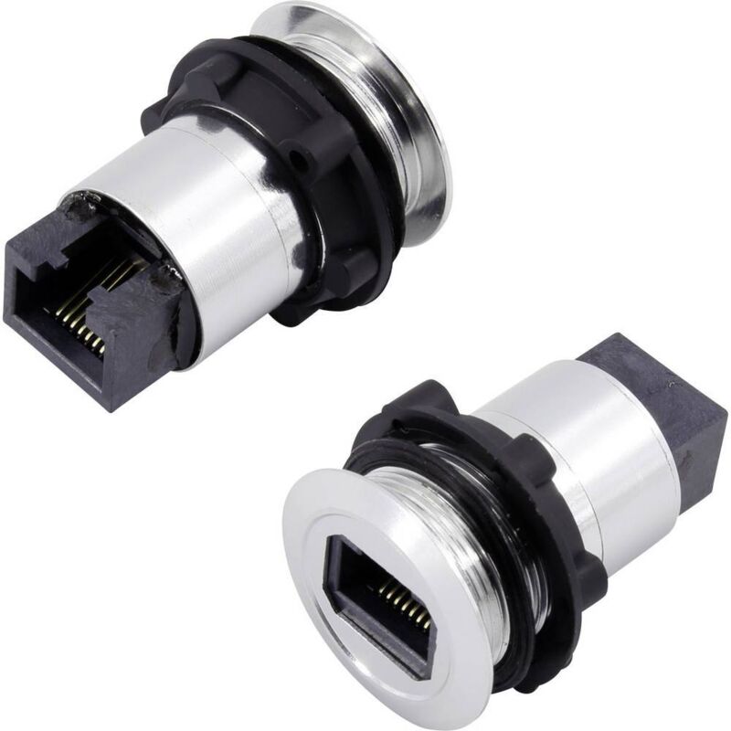 Tru Components - embase femelle RJ45 conrad components RJ45-02 argent 1 pc(s)