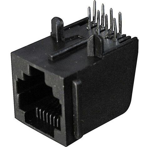Embase modulaire femelle ASSMANN WSW A-20041 RJ12 embase femelle horizontale RJ12 Pôle: 6 noir 1 pc(s) D98928