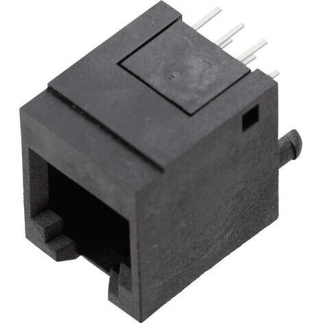 Embase modulaire femelle BEL Stewart Connectors 1410-4000-07 RJ12 femelle, droit Pôle: 6P6C noir 1 pc(s) D13220