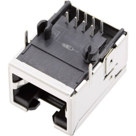 Embase blindée coudée RJ45 femelle 8P8C