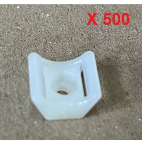 Embase nylon à visser pour fixation de collier de serrage (sachet de 1000) largeur 8mm max PA6 beige NY3256 HELLERMANN 151-25219