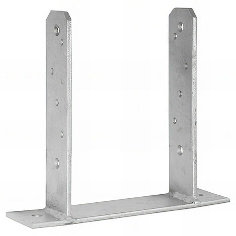 Fixtout – Embase pied de poteau zinguée à visser – 200 x 200 mm – Épaisseur 5,0 mm – Pour fixation béton – Usage intérieur et extérieur