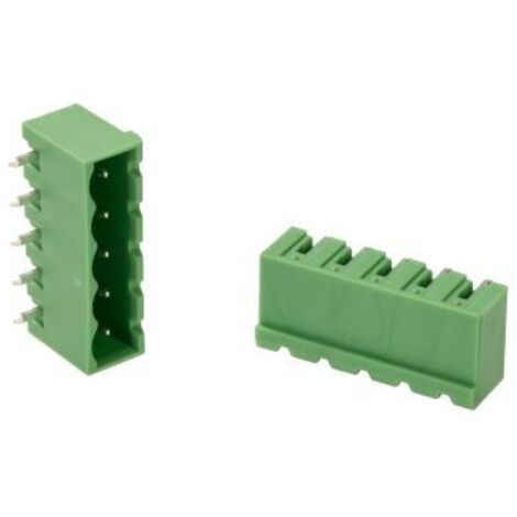 Embase pour CI Phoenix Contact, MSTBA 2.5/ 5-G-5.08, 5 pôles , 5.08mm 1 rangée, 12.0A, Angle droit