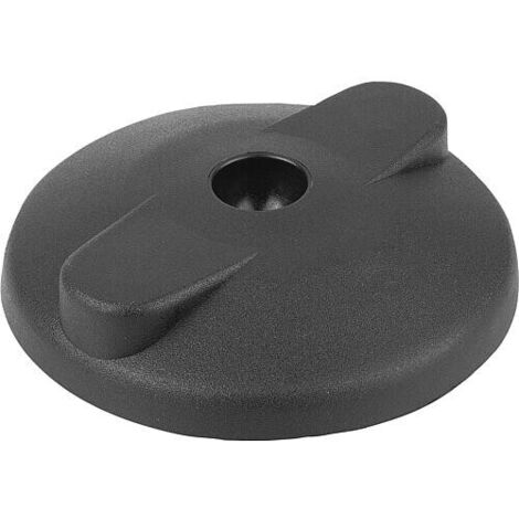 Embase pour pied articule DRM120  Forme D plastique / plaque antiderapante