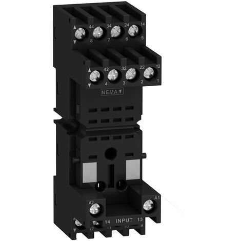 Support relais Schneider Electric 14 contacts, Rail DIN, 250V, pour Relais série RSZ ( Prix pour 1 )