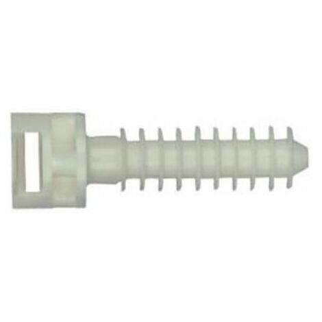Embase pour serre-câbles MECATRACTION blanche, Ø fixation 8mm
