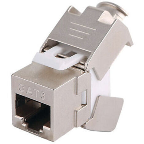 Embase RJ45 sans outil Cat.6 blindé 360° - boîte de 8 - ID CABLES