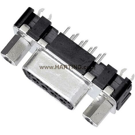 Embase SUB-D femelle 15 pôles HARTING 09662516512 180 ° à souder 1 pc(s) D06584