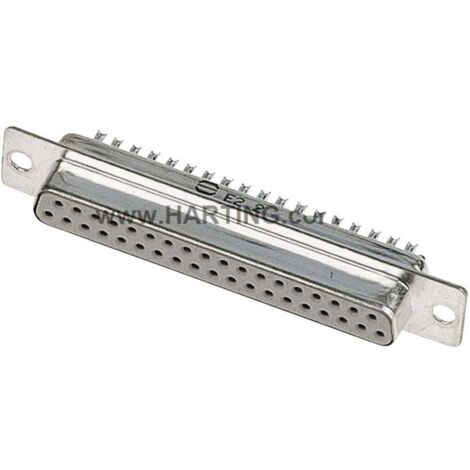 Embase SUB-D femelle 37 pôles HARTING 09672374715 180 ° fût à souder 1 pc(s) D00725