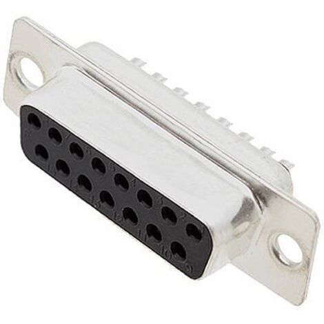 Embase SUB-D femelle Nombre de pôles: 15 encitech DB15-SS 2101-0180-12 180 ° fût à souder 1 pc(s) Tray R518631