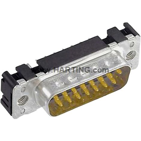 Embase SUB-D mâle 15 pôles HARTING 09652616712 180 ° à souder 1 pc(s) D00758