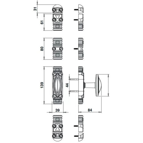 EMBASE SUPPORT D'ANGLE UNI-JET M6/4 9-39942-18-L-1 AXE9 R18 GHE