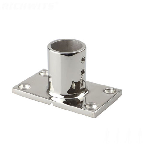 Embase tubulaire carrée à 90° en acier inoxydable 316, 22 mm/25 mm, pour main courante, accessoires d'accastillage nautique et de yachting, 30 mm