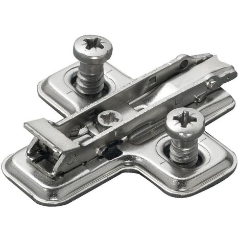 Embases cruciformes en acier à clipser épaisseur 0mm avec vis euro pré-montées - boîte de 10 pièces - SALICE FRANCE
