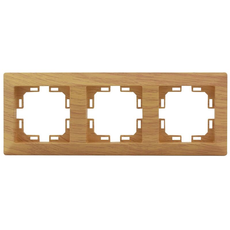 

Embellecedor de empotrar para 3 módulos/huecos Madera