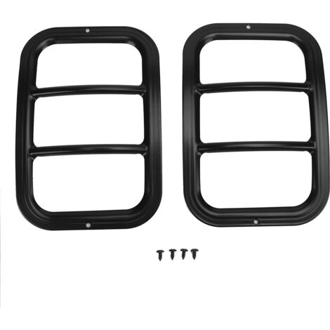 Embellecedor de metal negro para faros antiniebla traseros - Compatible con Jeep Wrangler 2007-2018