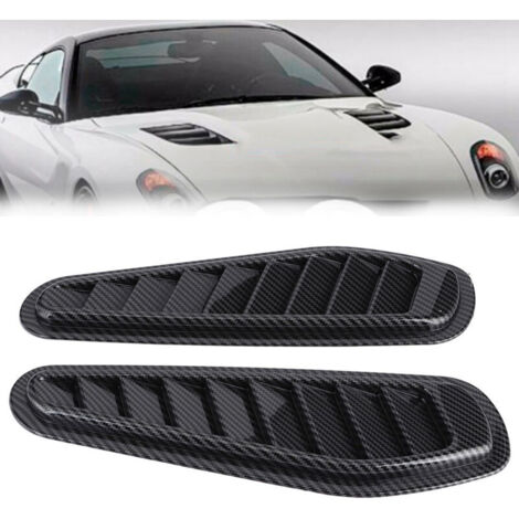 Embellecedor de ventilación de capó de coche de fibra de carbono de estilo universal